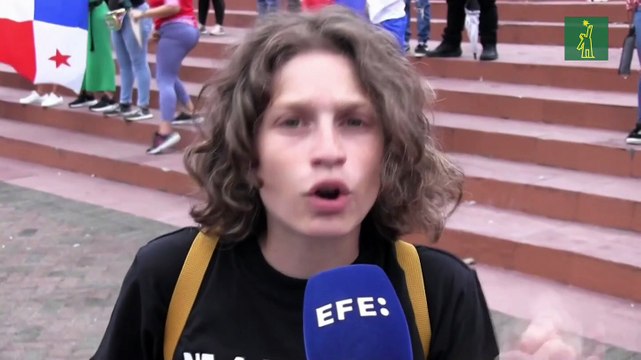 Jóvenes panameños protestaron en las calles de la capital en contra de contrato minero