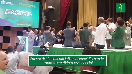 Fuerza del Pueblo oficializa a Leonel Fernández como su candidato presidencial