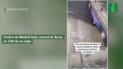 Centro de Madrid bate récord de lluvia en 24H de un siglo
