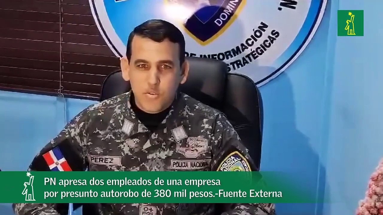 PN apresa dos empleados de una empresa por presunto autorobo de 380 mil pesos