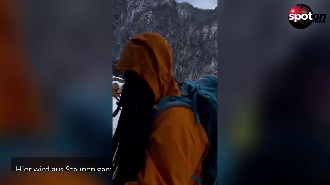 Schockmoment in China: Schneelawine donnert auf Touristen zu