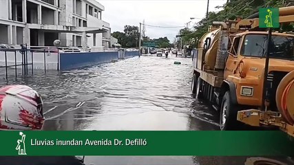 Lluvias inundan Avenida Dr. Defilló