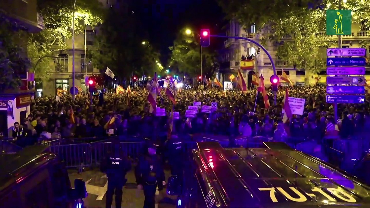 24 detenidos tras la manifestación contra la amnistía en Madrid