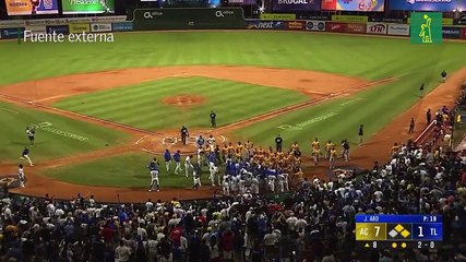 Conato de pleito en el Quisqueya por intercambio de pelotazos