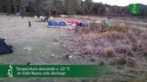 Temperatura desciende a -10 °C en Valle Nuevo este domingo