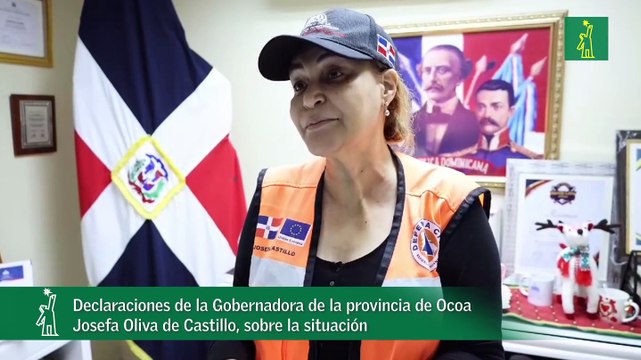 Declaraciones de la Gobernadora de la provincia de Ocoa Josefa Oliva de Castillo, sobre la situación