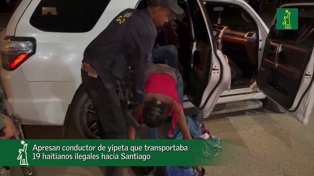 Apresan conductor de yipeta que transportaba 19 haitianos ilegales hacia Santiago