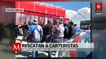 Policía rescata a carteristas que iban a ser linchadas en la central de abasto de Pachuca