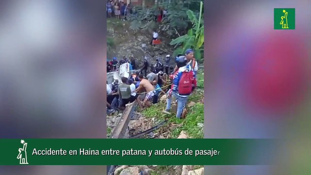 Accidente en Haina entre patana y autobús de pasajeros