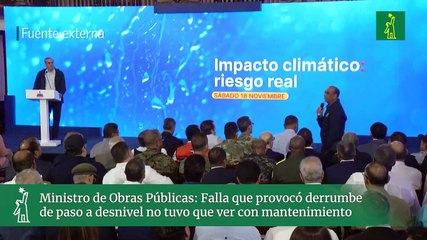 Ministro de Obras Públicas: Falla que provocó derrumbe de paso a desnivel no tuvo que ver con mantenimiento