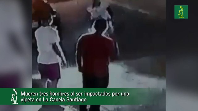 Mueren tres hombres al ser impactados por una yipeta en La Canela Santiago
