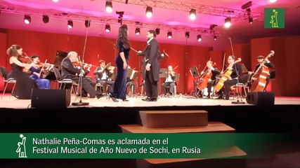 Nathalie Peña-Comas es aclamada en el Festival Musical de Año Nuevo de Sochi, en Rusia