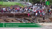 Lentitud en construcción de puente en Los Botados afecta a la comunidad