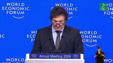 Milei dice en Davos que "Occidente está en peligro" por el socialismo