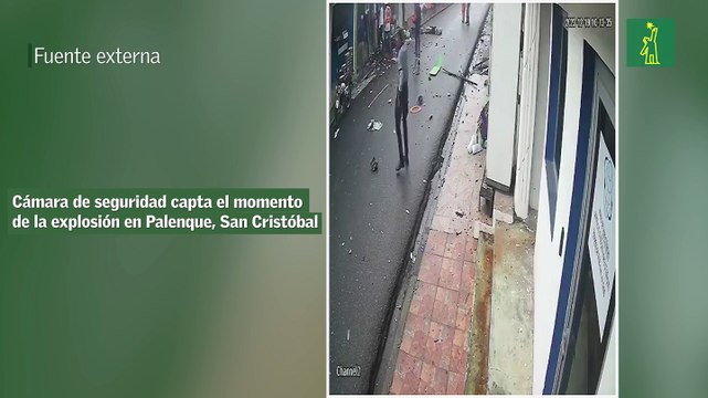 Cámara de seguridad capta el momento de la explosión en Palenque, San Cristóbal