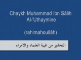 Chaykh Al-'Uthaymîn  : arabe_mise en garde calomnie_savants