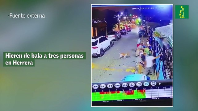 Hieren de bala a tres personas en Herrera