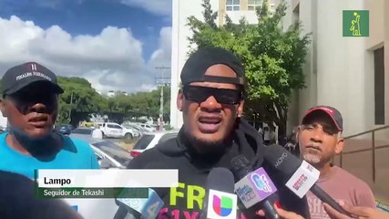 Seguidores del artista Daniel Hernández, también conocido como "Tekashi 6ix9ine", se congregaron en las inmediaciones del Palacio de Justicia