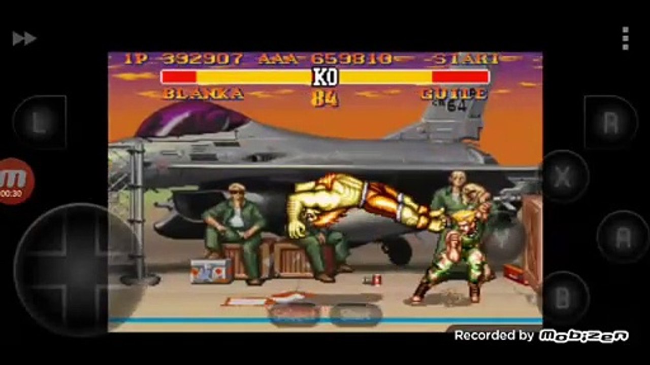 Street Fighter II Turbo: Hyper Fighting Blanka vs Guile luta completa