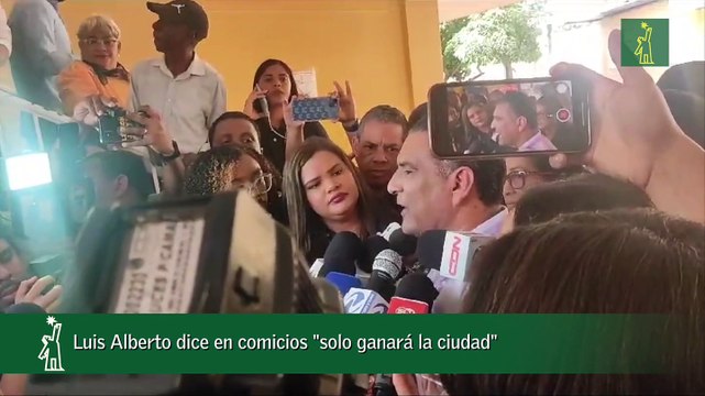 Luis Alberto dice en comicios solo ganará la ciudad
