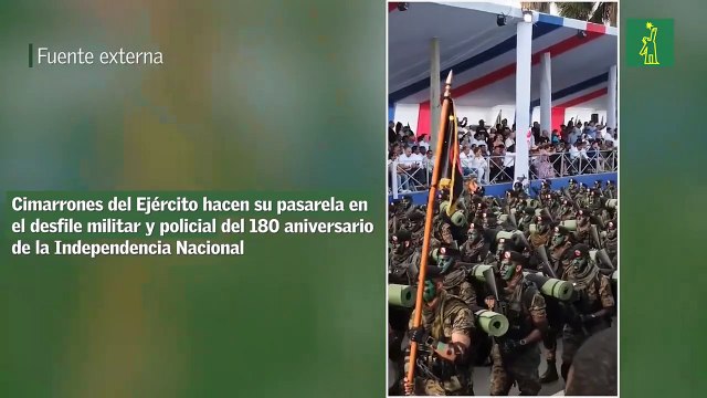 Cimarrones del Ejército hacen su pasarela en el desfile militar y policial del 180 aniversario de la Independencia Nacional