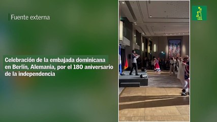 Celebración de la embajada dominicana en Berlín, Alemania, por el 180 aniversario de la independencia
