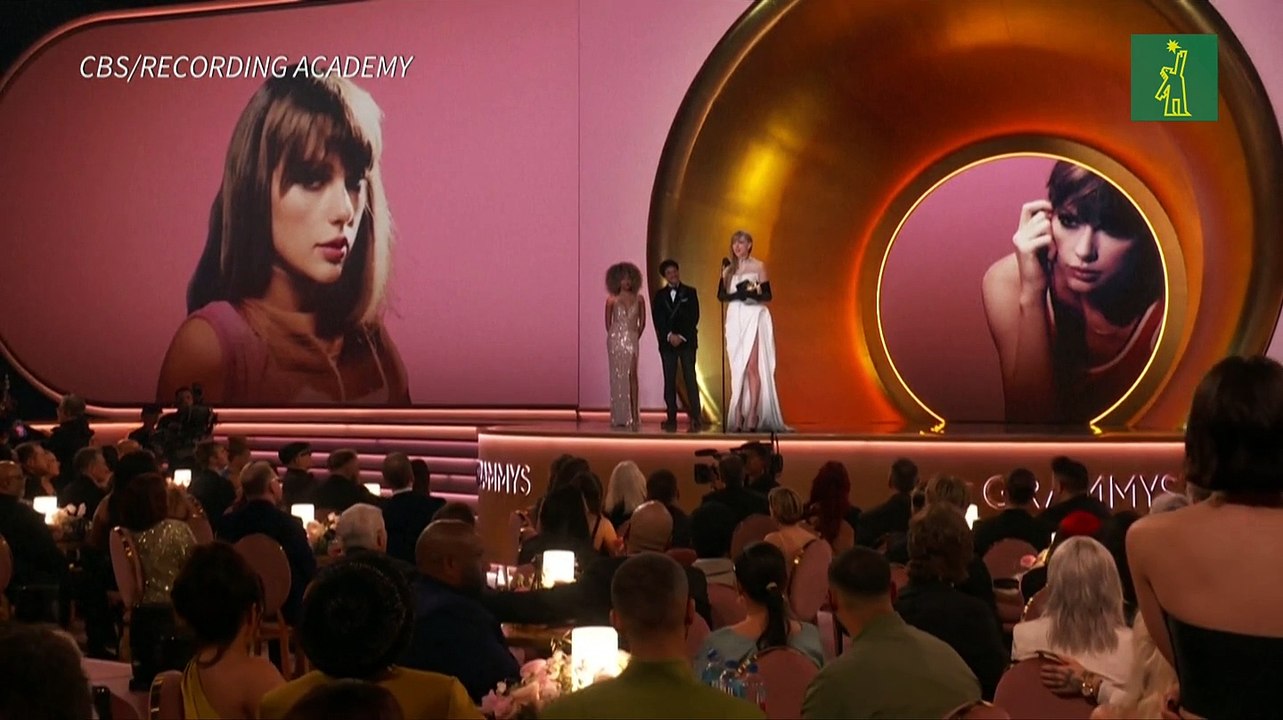 Taylor Swift hace historia en una noche de Grammys dominada por mujeres