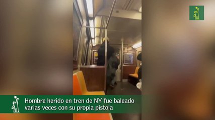 Hombre herido en tren de NY fue baleado varias veces con su propia pistola