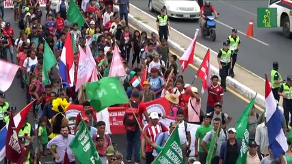Campesinos e indígenas marchan en Paraguay para alertar por crisis climática