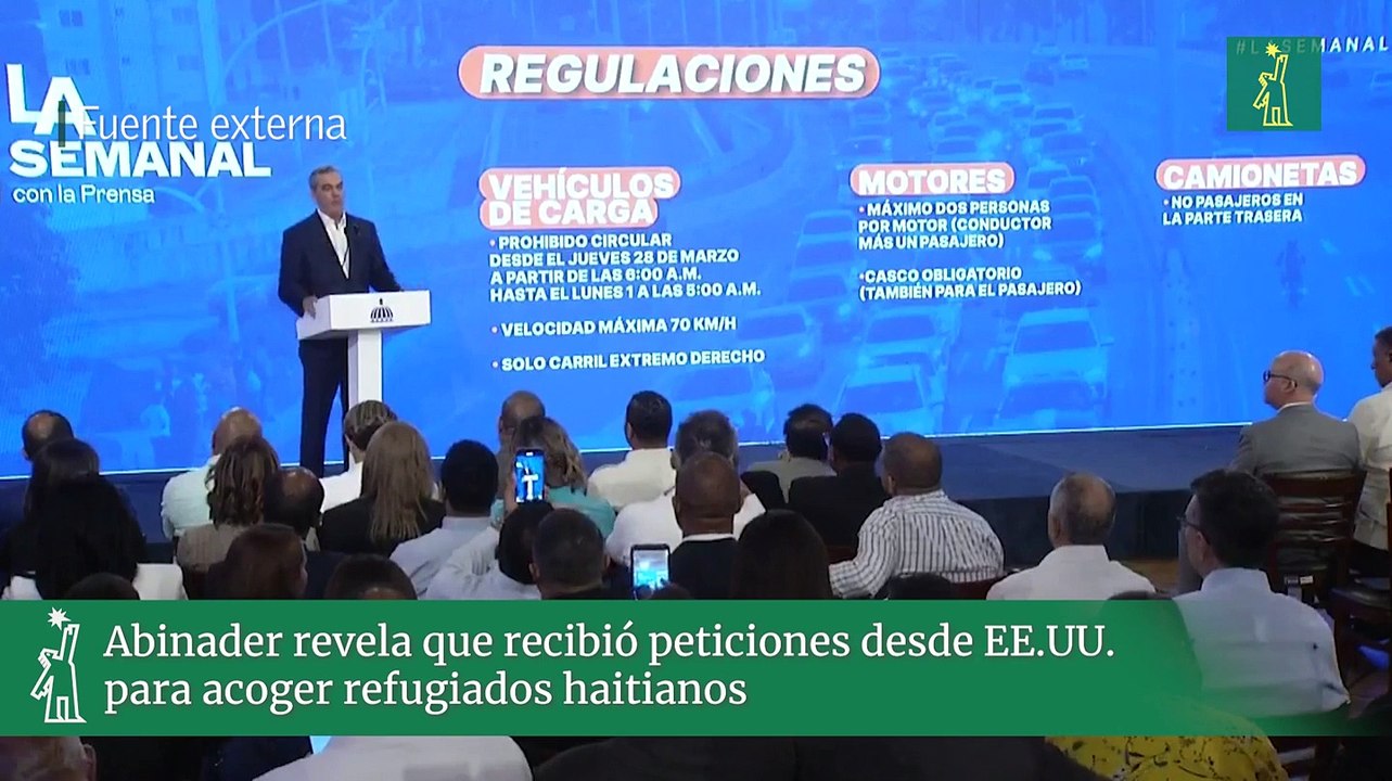 Abinader revela que recibió peticiones desde EE.UU. para acoger refugiados haitianos