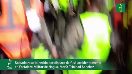 Soldado resulta herido por disparo de fusil accidentalmente en Fortaleza Militar de Nagua, María Trinidad Sánchez