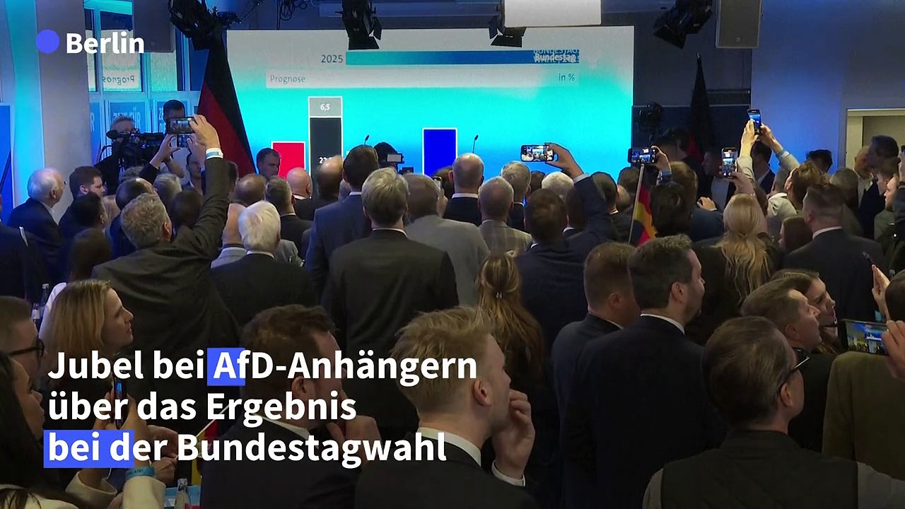 Jubel bei AfD-Anhängern: Ergebnis fast verdoppelt