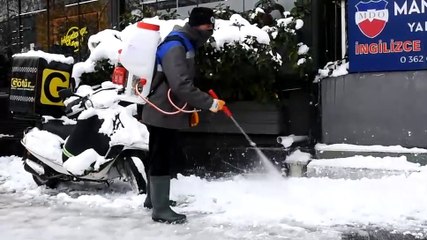 Atakum’da karla mücadele son hız