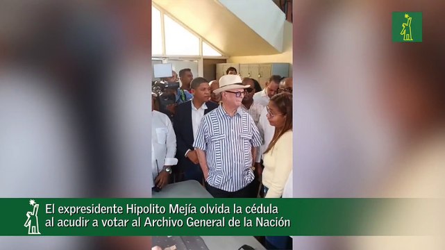 El Expresidente Hipolito Mejía Olvida La Cédula Al Acudir A Votar Al Archivo General De La Nación
