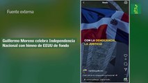 Guillermo Moreno celebra Independencia Nacional con himno de EEUU de fondo