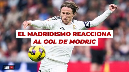 La reacción del madridismo al gol de Modric