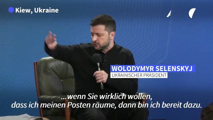 Selenskyj bereit zum Rücktritt bei Nato-Aufnahme der Ukraine