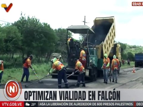 Gobernación de Falcón inspecciona trabajos de optimización de la Troncal 003 Morón-Coro
