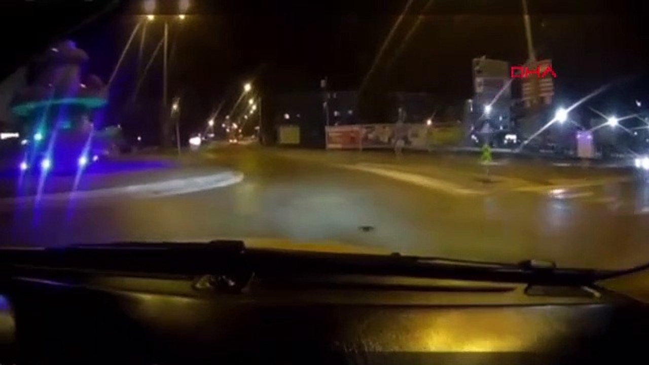 Edirne'de taksinin çarptığı yaya yaralandı; kaza kamerada