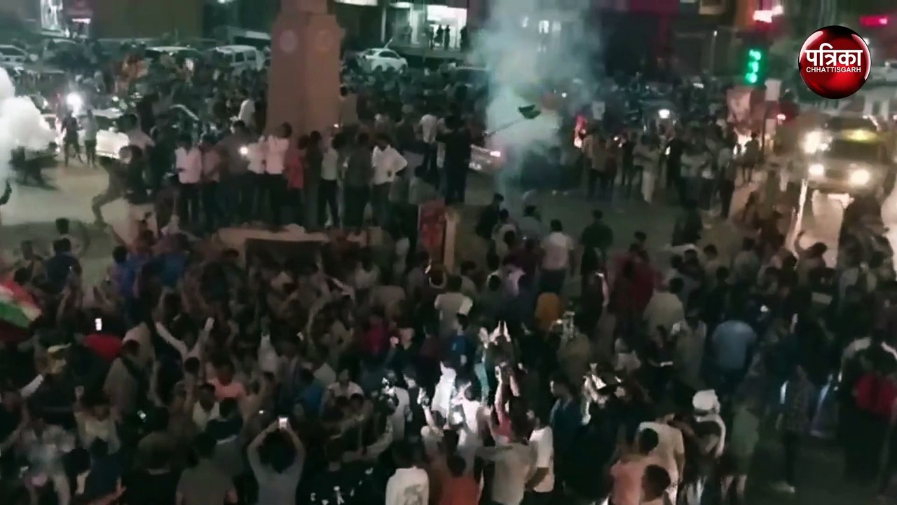 चैंपियंस ट्रॉफी में भारत ने पाकिस्तान को हराया, रायपुर में जश्न