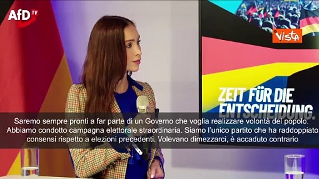 Elezioni Germania, Weidel (Afd): Vittoria storica, pronti a far parte del Governo