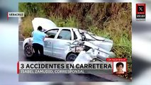 Conductor de transporte en estado de ebriedad vuelca en Veracruz; se registran 4 accidentes