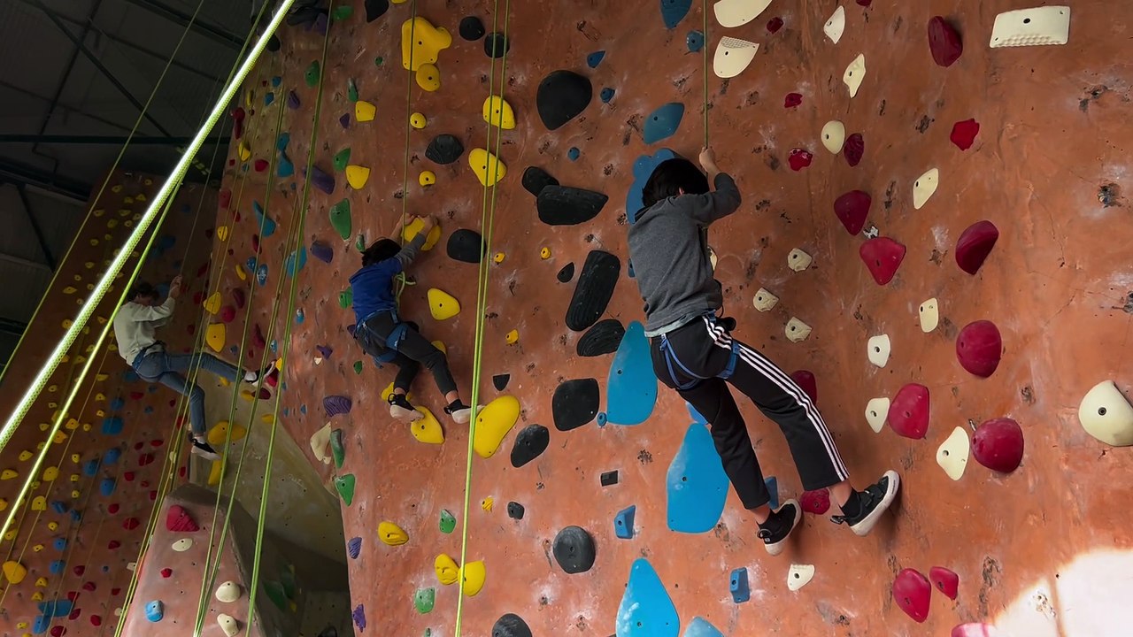 Nam and Kha Climbing