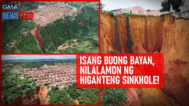 Isang buong bayan, nilalamon ng higanteng sinkhole! | GMA Integrated Newsfeed