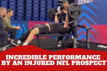 No excuses! NFL prospect performs 38 bench press repetitions despite tearing his ACL