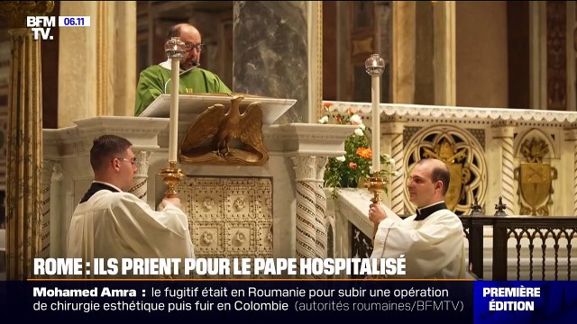Rome: des centaines de fidèles prient pour le pape François hospitalisé