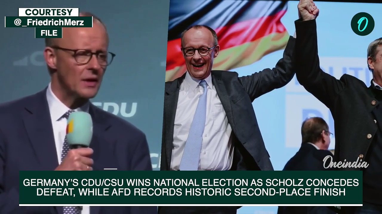 German Election Results : Scholz Concedes Defeat As CDU/CSU Wins, AFD Secures Second-Place Finish