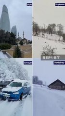Azerbaycan'da kara kış: Sıcaklıklar -25'e kadar düştü!