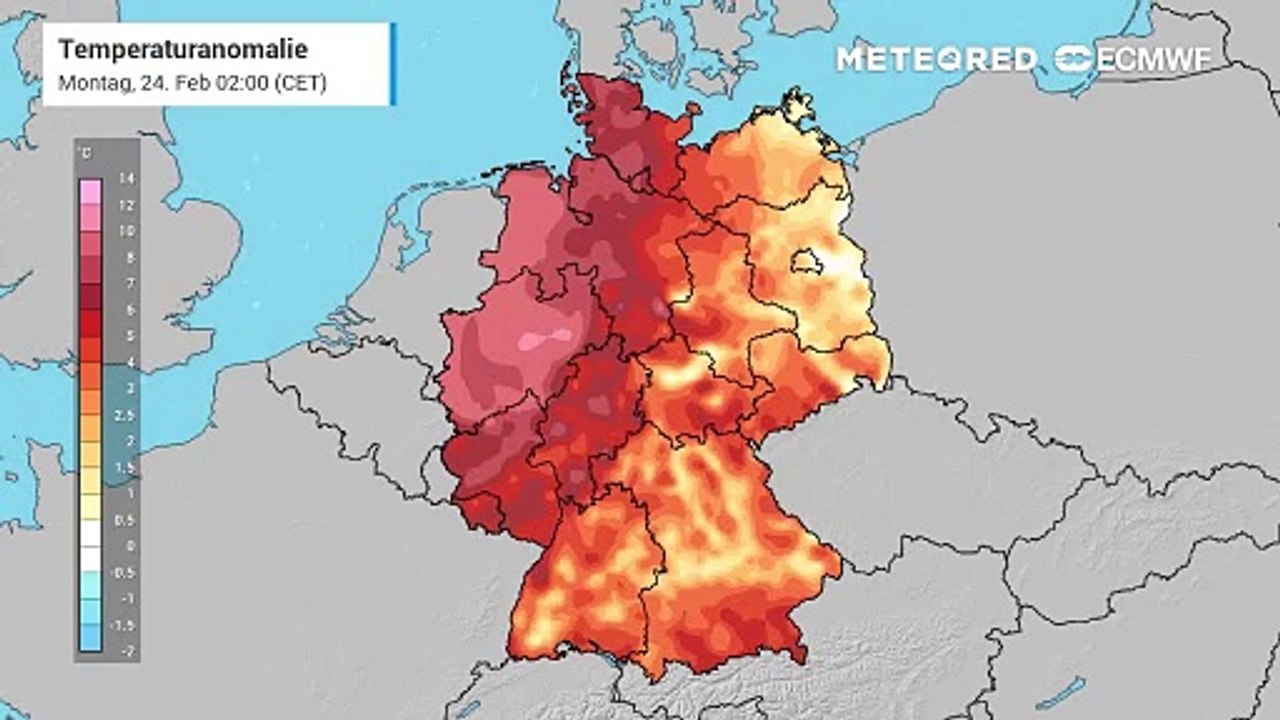 Erstmal geht das deutlich 'zu warme' Wetter weiter - ab Mittwoch wieder etwas kühler