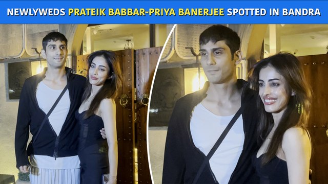 Newlyweds Prateik Patil Babbar and Priya Banerjee Snapped Enjoying Weekend Dinner Scenes At Bandra